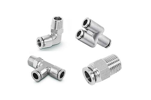 316 stainless steel push in fittings (R, PT, BSPT Thread)